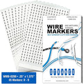 Premium Wire Marker Book for Cable Management, Vinyl-Coated, High-Tack Adhesive, Electric Panel Wire Label Stickers - 10 Pages, 1 Book, Numbered 0-9 (Pack of 5)