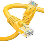 GEARit Cat 6 Ethernet Cable (1-Pack 1 Foot) Cat6 Network Patch, 10Gbps, RJ45, Snagless Cord, Gold-Plated Connectors, Internet for PC, TV, Tablet, Router, Printer, Servers, IT Data Center - Yellow