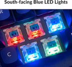 Keychron Q1 RGB Wired Custom Mechanical Keyboard, 75% Layout QMK/VIA Programmable Macro with Hot-swappable Gateron G Pro Blue Switch Double Gasket Compatible with Mac Windows Linux (Blue) -Version 2