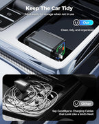 Retractable Car Charger 84W, 4-in-1 Fast Car Charger with Retractables 2.6ft, Cigarette Lighter Charging Block USB+USB C Cube for iPhone 16 Pro MAX 15 14 13 12 Plus,Samsung Galaxy,Pixel
