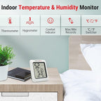 ThermoPro TP50 2 Pieces Digital Hygrometer Indoor Thermometer Room Thermometer and Humidity Gauge with Temperature Humidity Monitor