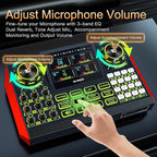 Podcast Equipment Bundle – Condenser Microphone with 3.5mm Audio Interface, Live Sound Card & Soundboard for PC, for Podcasting,Singing, Phone Streaming