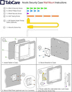 TABcare Anti-Theft Acrylic VESA Enclosure for Apple iPad 2/3/4 9.7" with Free Wall Mount Kit & 90-Degree Angle Charge Cable (iPad 2/3/4 9.7", White)