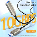 Active Optical USB 3.0 Extension Cable Fiber Optic Type A Male to Female USB Extension Cord USB Extender 5Gbps Data Transfer for Webcam, Gamera, USB Hub, Keyboard, Hard Drive, Printer(65ft)