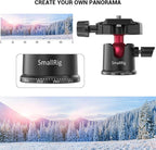 SmallRig Mini Ball Head, Tripod Head Camera 360° Panoramic with 1/4" Screw 3/8" Thread Mount and Quick Release Plate Metal Ball Joint for Monopod, DSLR, Phone, Gopro, Max Load 4.4lbs/2kg - BUT2665