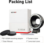 VILTROX EF-EOS M Mount Camera Adapter,Autofocus Lens Converter Ring,EF-M Lens Adapter Compatible with Canon EF/EF-S Series Lens/Canon EOS M Series Mirrorless Camera EOS M1 M2 M3 M5 M6 M10 M100