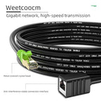 Ethernet Extension Cable 25ft, Network Cat6a Extension Patch Cable RJ45 Cords Shielded Male to Female Connector (25FT)