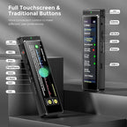 136GB Digital Voice Recorder with Playback, Innioasis R1 Full Touchscreen Voice Recorder with Bluetooth, Voice Activated Sound Audio Recorder Device with Mic (Black)