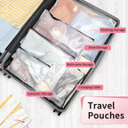 Umriox Mesh Zipper Pouch Puzzle Bags, 13.0x9.0 in (Black, 12 Packs), Letter Size A4 Size Zipper Bags for Office Supplies Travel Accessories