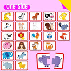 48 Animal Memory Matching Puzzles with Error-Correction, Self-Correcting Puzzle Match Game Educational Learning Activities for Toddlers Kindergarten, Animal-Themed Learning Games Toys for 3 Years Old