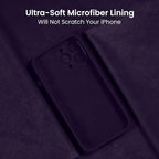 FireNova Designed for iPhone 13 Pro Case, Silicone Upgraded [Camera Protection] Phone Case with [2 Screen Protectors], Soft Anti-Scratch Microfiber Lining Inside, 6.1 inch, Purple