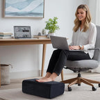Ganondorf Foot Rest for Under Desk at Work Adjustable Foot Rest Under Desk Ergonomic Foot Stools for Under Office Desk Leg Pillow for Underdesk Footrest with Washable Cover, Black