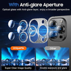 UniqueMe 3 Packs Compatible for iPhone 14 Pro Max/iPhone 14 Pro Camera Lens Protector Acrylic [Not Glass],[Case Friendly][Scratch-Resistant][Night Shooting Mode]-Glitter Black