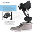 Brace On AFO S-Type - Drop Foot Stabilizer Brace, Moldable, Trimmable, Lightweight Polyethylene, Braces for Men, AFO Brace and Foot Drop Braces, Boot for Injured Foot, Men, Left