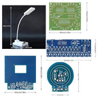 Soldering Practice Kit 5-in-1 DIY Classic Desk Lamp, Square Metal Detector, Small Tesla, Heart Shaped Flow Lamp Soldering Skills Learning DIY Electronic Product Soldering Kit