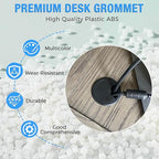Desk Grommet 2-3/8" (60 mm), Desk Cord Hole Cover, Cable Grommet ABS Plastic, Desk Hole Grommet for Office and Home Table Cable, Detachable Adjustable Cable Cord Organizer (White 2 Pcs)