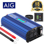 Power Inverter 2000w DC 12V to AC 120V ETL UL458 Compatible with Lithium Battery for Off-Grid Solar Car RV Truck Boat with LCD Display Remote Control 2 AC Outlets Dual 2.4A USB Ports by VOLTWORKS