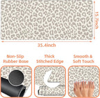 Mouse Pad Large Leopard Print Non-Slip Gaming Desk Mat with Stitched Edge Laptop Keyboard Desk Pad for Work Home Gaming (35.4 x 15.7 Inches)