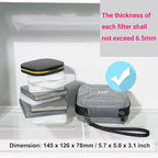 JJC 10 Pockets Hard Shell Lens Filter Bag Up to 95mm, Water Resistant & Dustproof, Camera Filter Pouch Carrying Case for Photography Round Filter with Microfiber Cleaning Cloth