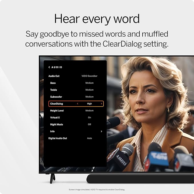 VIZIO 2.1 Soundbar, Wireless Subwoofer w/Dolby Atmos & DTS:X, Bluetooth Speaker, QuickFit™ Compatible – SV210M-08 (New, 2024 Model)