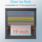 24 Port Blank Keystone Patch Panel with Snap-in Design (2 Pack), Cat6 Network Patch Panel 1U 19 inch, Rack Mount Ethernet Patch Panel (for Slim Keystone Only)