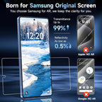 YWXTW Anti Reflective Screen Protector for Samsung Galaxy S25 Ultra, Anti Glare & EZ Unlock [Bubble Free Applicator] [Not Glass] Display Protective Film Shield Accessories Case Friendly, 2 Pack