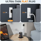Charging Station PD 100W, TESSAN 9-in-1 USB C Power Strip for iPhone 16/15, MacBook, Tablet, Desktop Phone Fast Charger with 3 AC, 3 USB-A Ports, Home Drom Office Accessories