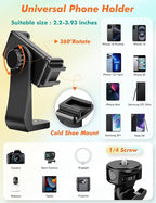 71" Tripod for iPhone, Phone Tripod Selfie Stick with Remote, Cell Phone Tripods & Tall Travel Tripods for Recording Video Selfies Photo, Compatible with iPhone 16 15 14 Pro Max 13 Android