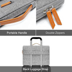 MOSISO 360 Protective Laptop Case 16 inch, 15-15.6 inch Laptop Sleeve Compatible with MacBook Pro 16, HP, Acer, Dell, Lenovo, ASUS, Side Open Carrying Case with 4 Zipper Pockets&Handle, Gray