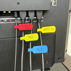 Wrap-It Storage - Cable Labels, Medium, Multi-Color (30-Pack) Write On Cord Tags for Wire Management and Identification