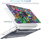 MEEgoodo Case for MacBook Pro 13 inch Case 2022 2021 2020 A2338 M2/M1 A2251 A2289,Laptop Hard Shell with Keyboard & Camera Cover Compatible with 13 inch MacBook Pro,Bright Flowers & Tropic Leaves