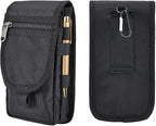 2 Packs Large Smartphone Pouch, Phone Pouch, Cell Phone Holster, Multi-Purpose Tool Holder, Tactical Carrying Case Belt Loop Pouch Men’s Waist Pocket for Hiking, Camping,Rescue Essential