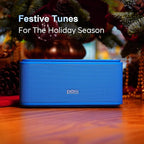 DOSS SoundBox Touch Wireless Bluetooth Speaker with 12W HD Sound and Bass, IPX5 Water-Resistant, 20H Playtime, Handsfree, Portable for Office, Home, Outdoor, Travel-Blue