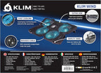 KLIM Wind Laptop Cooling Pad - More Than 500 000 Units Sold - New Version - The Most Powerful Rapid Action Cooling Fan - Laptop Stand with 4 Cooling Fans at 1200 RPM - USB Fan - PS5 PS4 - Cyan
