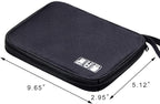 SELLYFELLY Travel Electronics Organizer Portable Cable Organizer Bag for Storage Electronic Accessories Case for Cord,Phone,Charger,Flash Drive (Black)