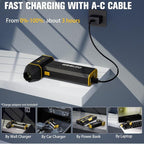 GOOLOO F1 Electric Air Duster with Mini Vacuum, 3 Gear Adjustable 160000 RPM Compressed Air Duster, Mini Blower for Keyboard PC Car, Cordless Rechargeable Air Blower,Yellow
