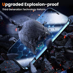 UniqueMe for iPhone 12 Pro Max Screen Protector - [Military Grade Shatterproof & 9H+ Hardness] Screen Protector 12 Pro Max Tempered Glass Full Coverage Protection, Easy Installation, 2 Packs