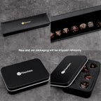 Haxtec Sharp Edge DND Dice Set Red Blood Swirls Resin Dice D&D Dice for RPG Role Playing Games Compatible with Dungeons and Dragons Gift