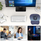 TECKNET Gel Mouse Pad with Wrist Rest, Ergonomic Office Mousepad with Wrist Support - Non-Slip & Smooth Surface Comfortable Desk Accessories Mat for Office, Gaming and Study - Gradient