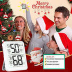 Antonki Room Thermometer, Digital Small Hygrometer Indoor Thermometer Humidity Gauge, Temperature Humidity Meter with Max/Min Record Monitor Sensor for Home, Plants - Battery Included