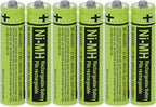 RocketBus 6-Pack BK-40AAABU Replacement 1.2V 400mAh Battery for Panasonic Cordless Phone System BK40AAABU