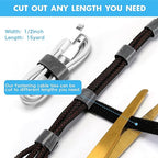 WILLBOND 1/2 Inch x 45ft Fastening Tape Cable Ties Reusable Fastening Nylon Tape Double Side Hook Roll Hook and Loop Straps Wires Cords Management Wire Organizer Straps (Black)