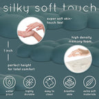 Qloud Cloud Wrist Rest Keyboard Wrist Rest for Computer Keyboard Pad, Cloud Keyboard Wrist Rest, Wrist Pad for Keyboard, Memory Foam, Non Slip Base, Comes with Mouse Pad - Dark Teal