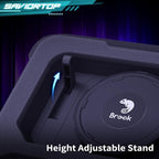 Brook Saviortop Gaming Laptop Cooler, IC Core Cooling Pad with Advanced Turbo Fan, Fast Cooling for Laptops 10-19in, Adjustable Speed, Touch Control, USB-C & USB-A Ports, Compact & Portable Design