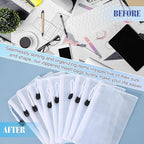 Jetec 32 Pcs Mesh Zipper Bags Toy Storage Bikini Organizer Bag Bolsas Para Guardar Trajes De Baño Waterproof Zipper Reusable Pouch Puzzle Multipurpose for Storage Office(White,7.5 x 5 Inch)