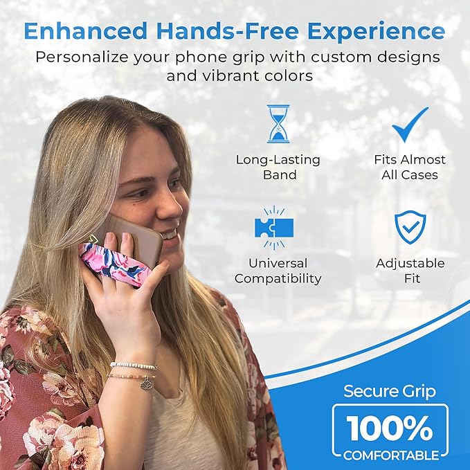 Phone Grip Strap - Pack of 2 Reversible Finger Holder for Phone Back, Customizable Anti-Slip Design, Wireless Charging Compatible Detachable Holder for iPhone - Michaelangelo