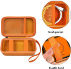 Travel Case for UCOMX for Nano/for Rtops/for Hicober/for Iseyyox 3 in 1 Wireless Charger, Foldable Magnetic Charging Station Storage Holder Bag for Fast Charge Pad Cable, Adapter, Orange-Box Only