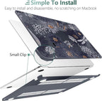 TWOLSKOO for M4 MacBook Air 13.6 inch Case 2025-2022 Release M4 A3240 M3 A3113 M2 A2681, Plastic Hard Shell & Screen Protector & Keyboard Cover & Trackpad Film, Wild Flower