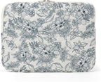 Puffy Laptop Sleeve 13-15.6 Inch Cute Quilted Laptop Protective Case Padded Floral Computer Sleeve for MacBook (B-Dark Blue, 11 Inch)