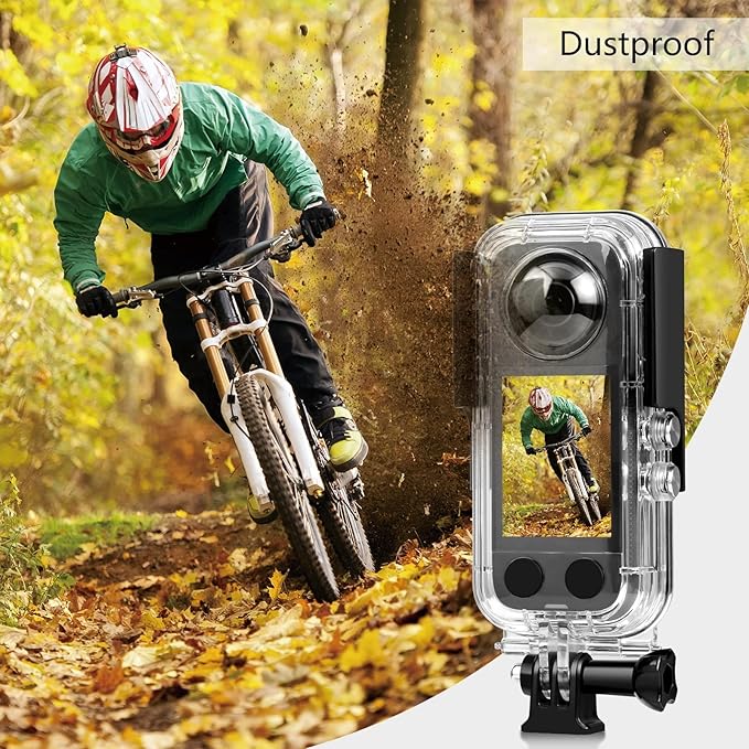PULUZ 30m/98ft Dive Case for Insta360 X3 Underwater Waterproof Housing Cover Protective PC Shell Photography Housings with Bracket Insta 360 X3 Camera Accessories